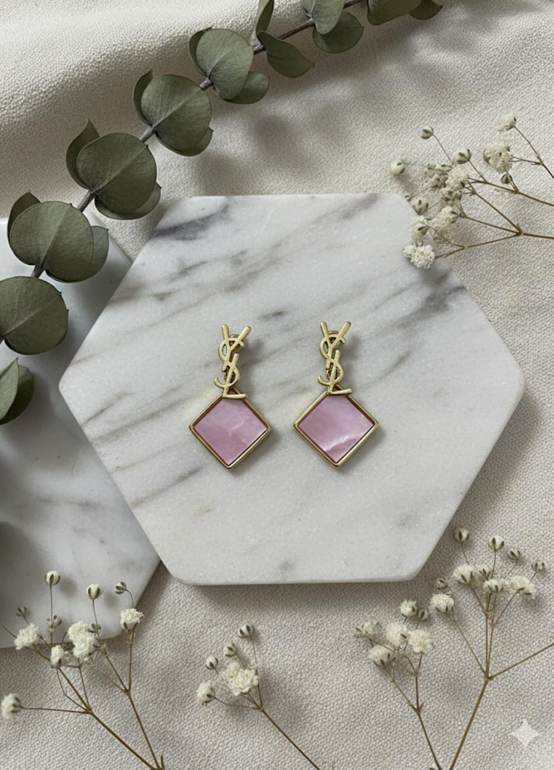 Luxury Square Stone Earrings