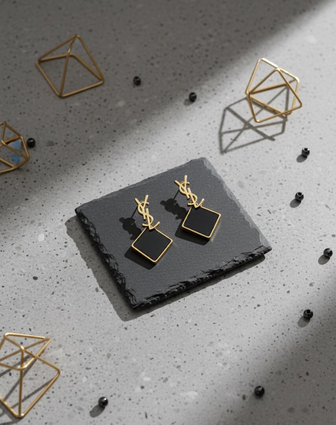 Luxury Square Stone Earrings