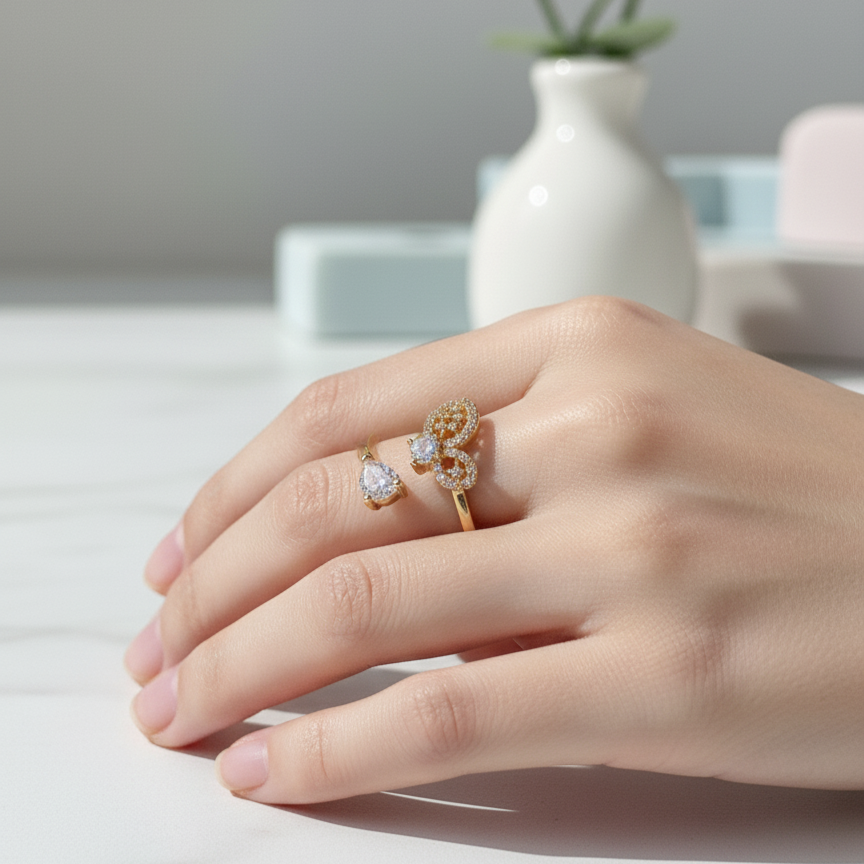 Half Butterfly Ring