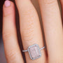 Pink Zircon Silver Ring