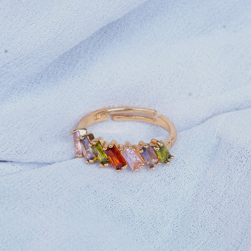Rainbow Crystal Ring
