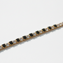 Black & Gold Crystal Tennis Bracelet