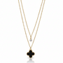 Black Petal Flower Pendant