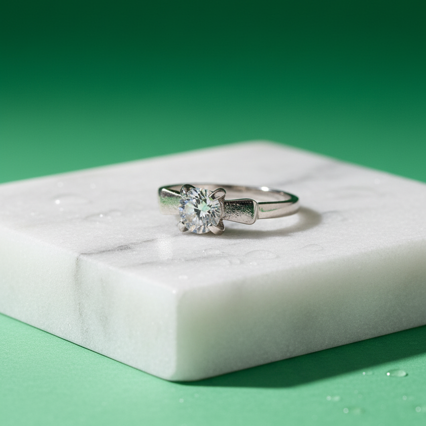 Bow Solitaire Ring - Artificial Jewellery in Pakistan