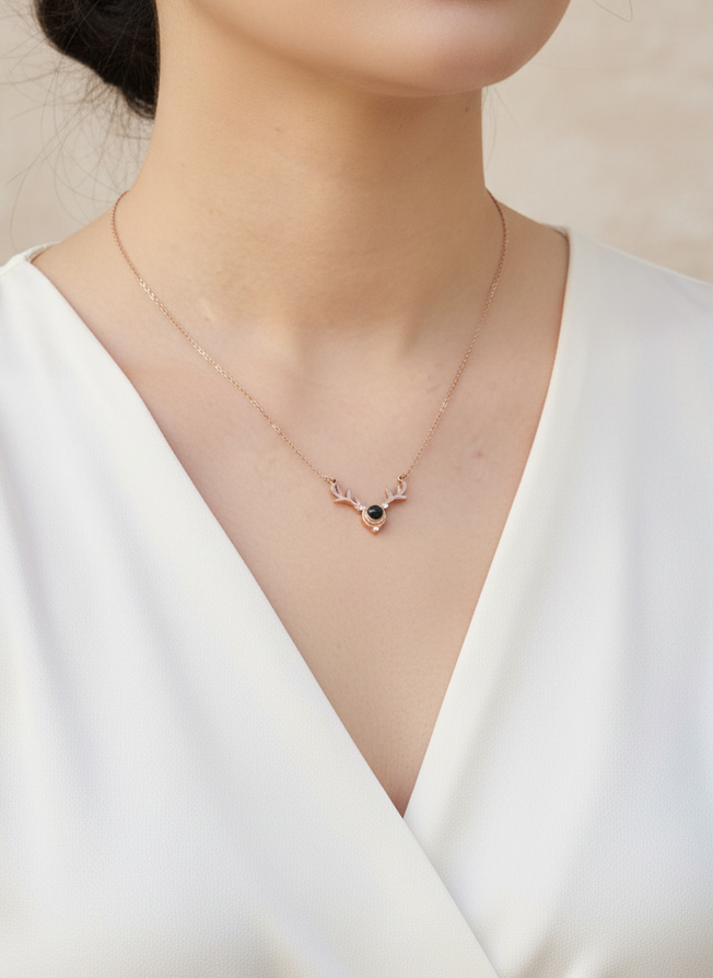 Deer Pendant Necklace - Artificial Jewellery in Pakistan