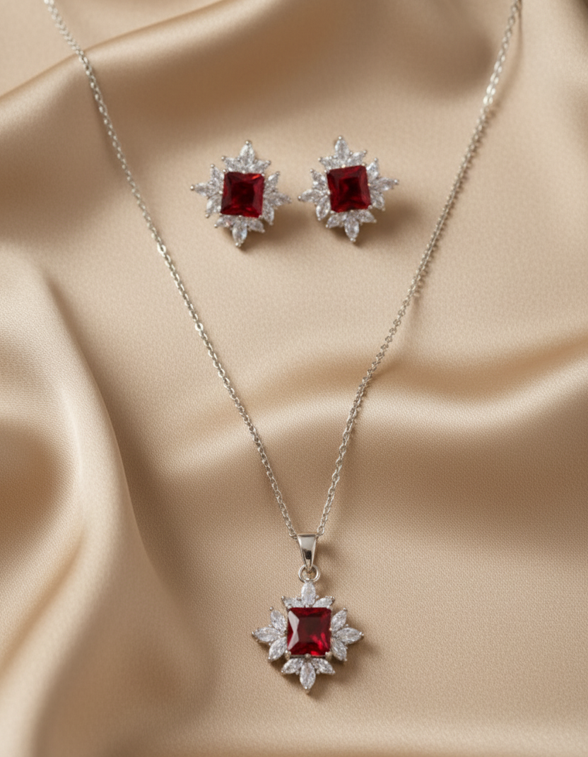 Rosemary locket set - Artificial Jewellery in Pakistan