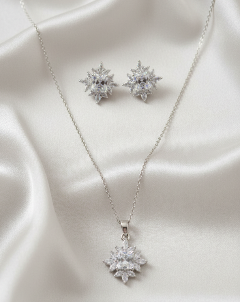 Rosemary Stone Locket Set - Artificial Jewellery in Pakistan