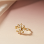 Snowflake Diamond Cluster Ring – Golden