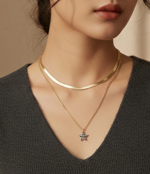 Star Pendant Necklace - Artificial Jewellery in Pakistan