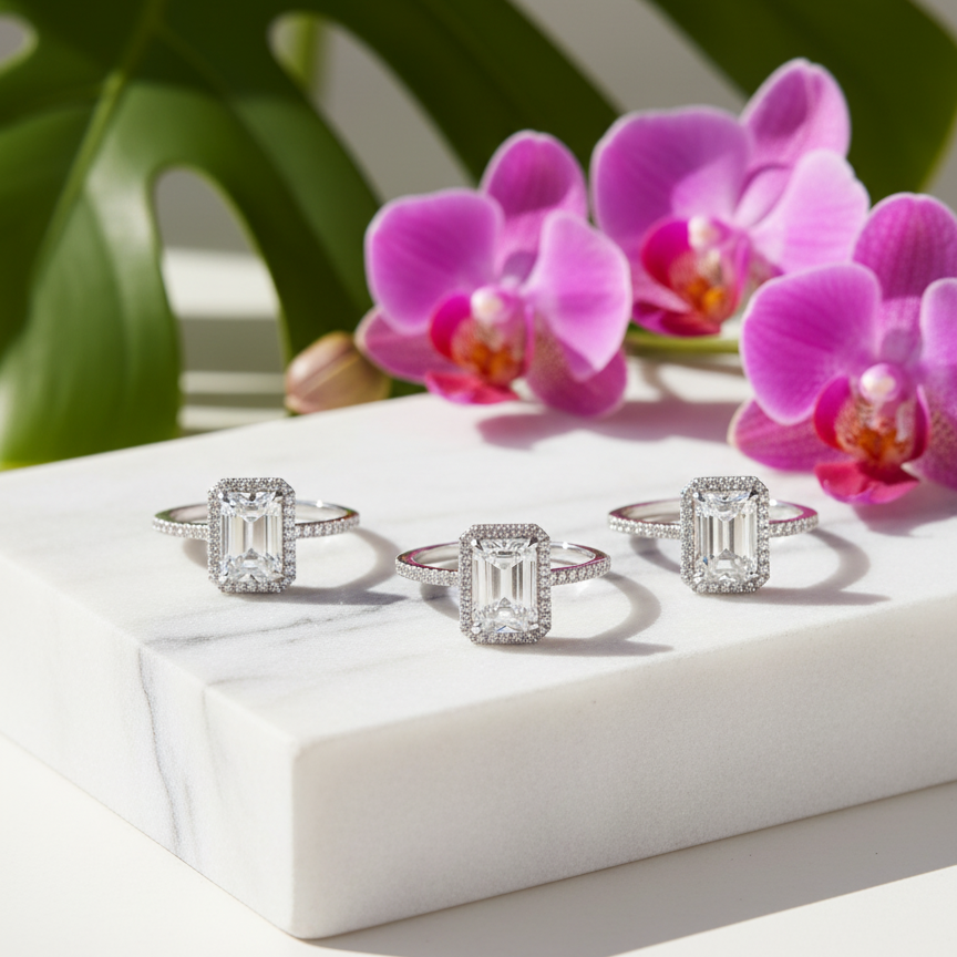 White Zircon Silver Ring - Artificial Jewellery in Pakistan