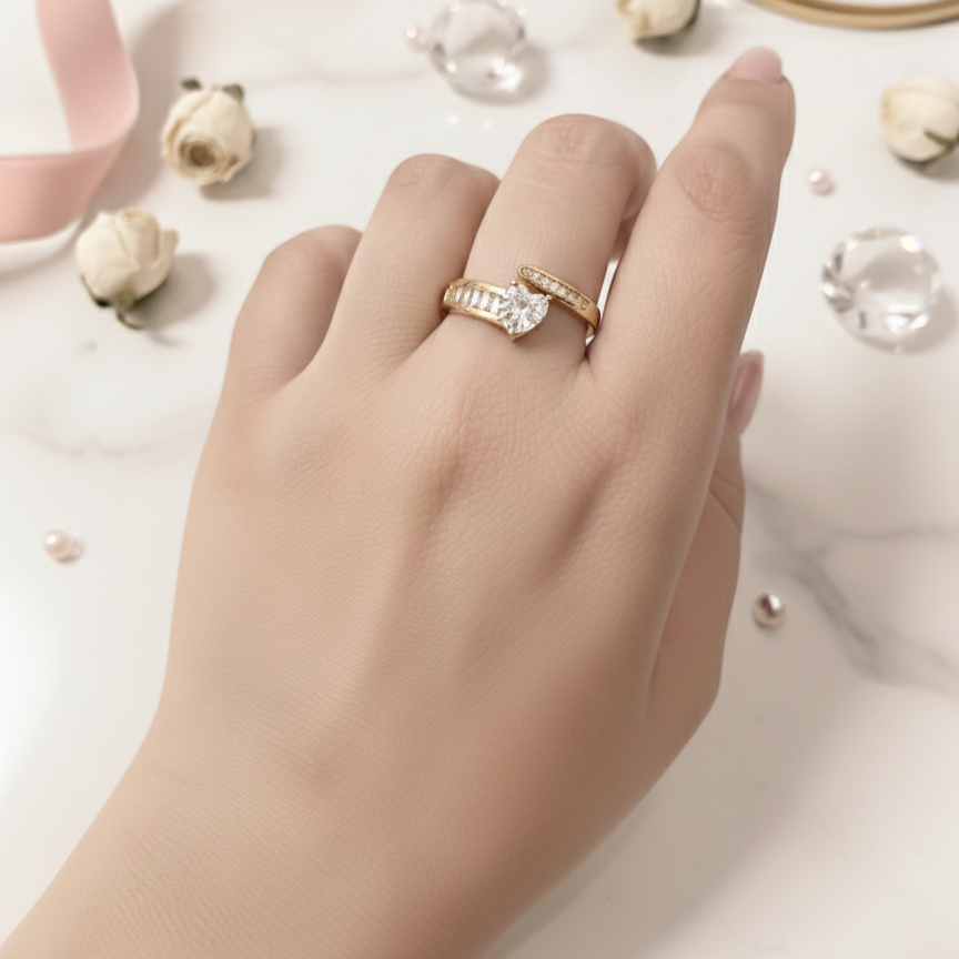 Zirconia Heart Ring - Artificial Jewellery in Pakistan