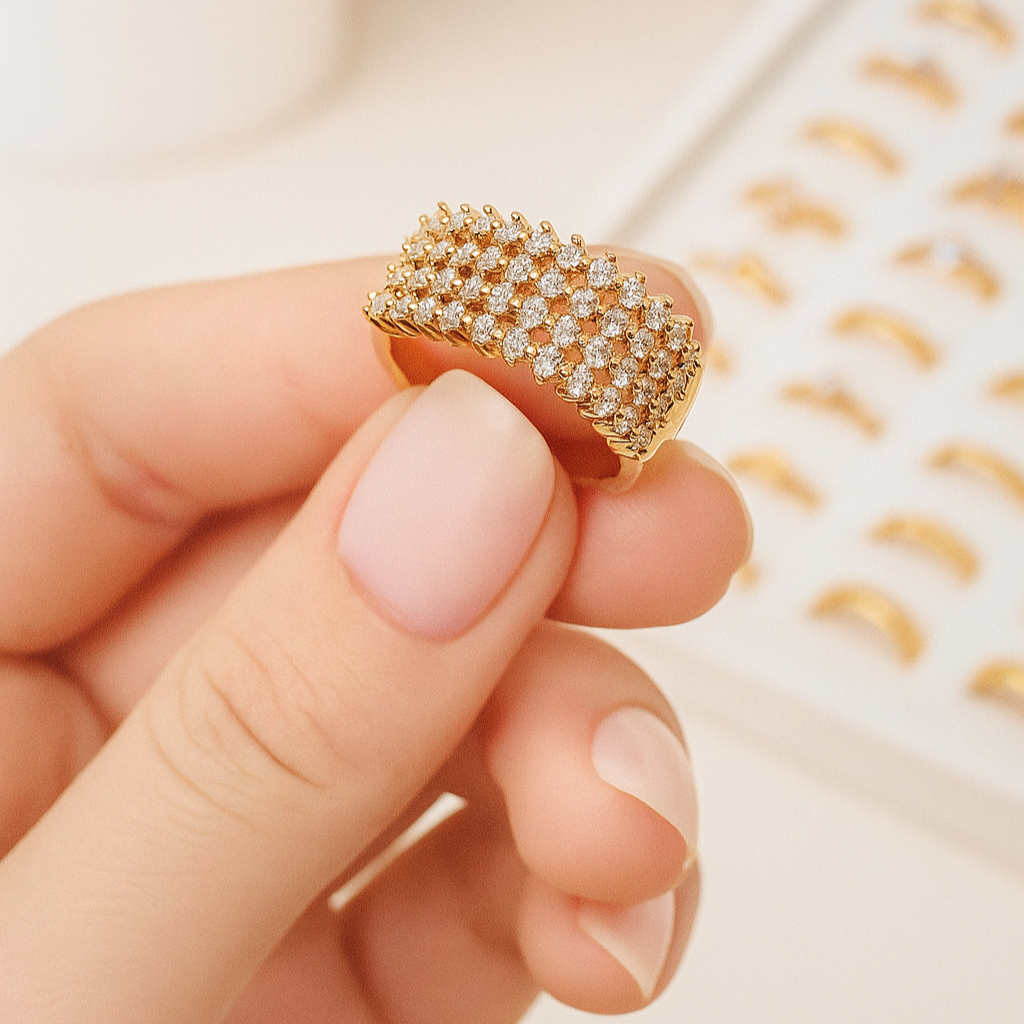 Sparkling Gold Zirconia