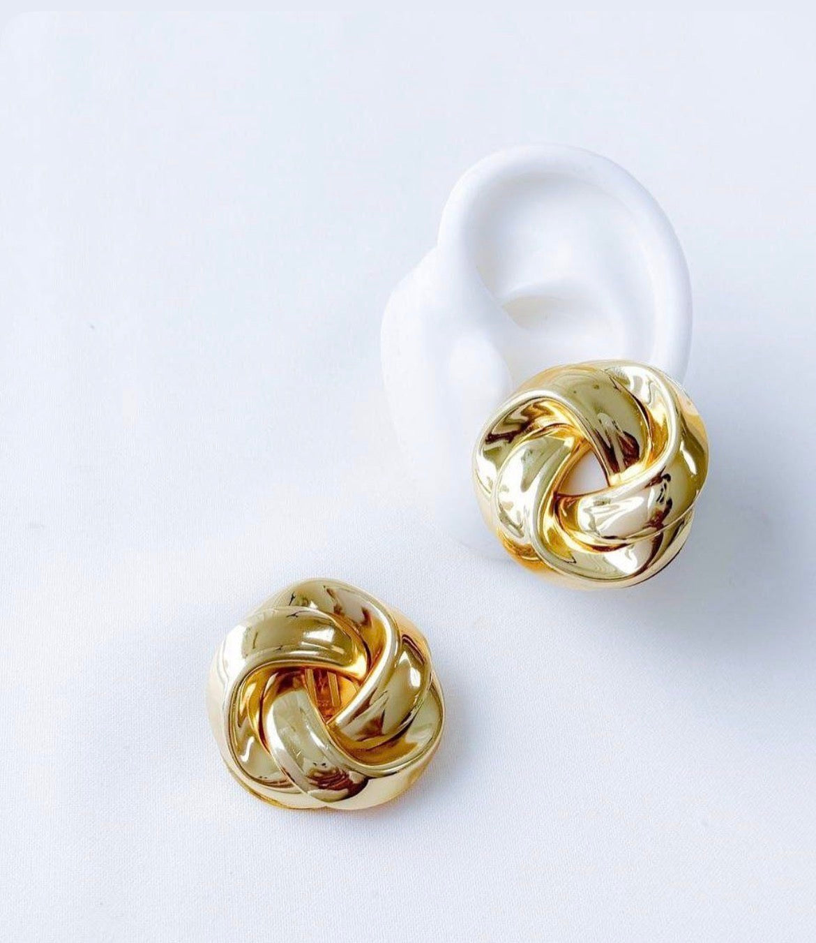 Twisted Gold Knot Earrings