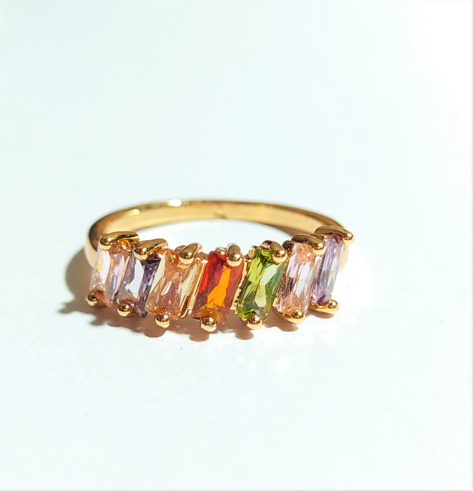 Rainbow Crystal Ring