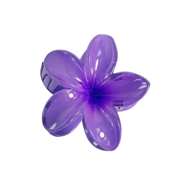 Glossy Floral Hair Claw Clips